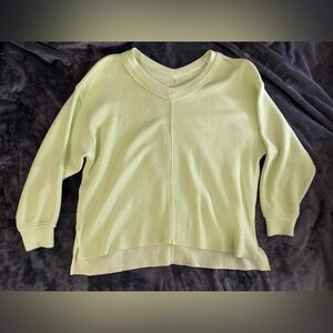 Oversized Green Aerie V Neck Sweater